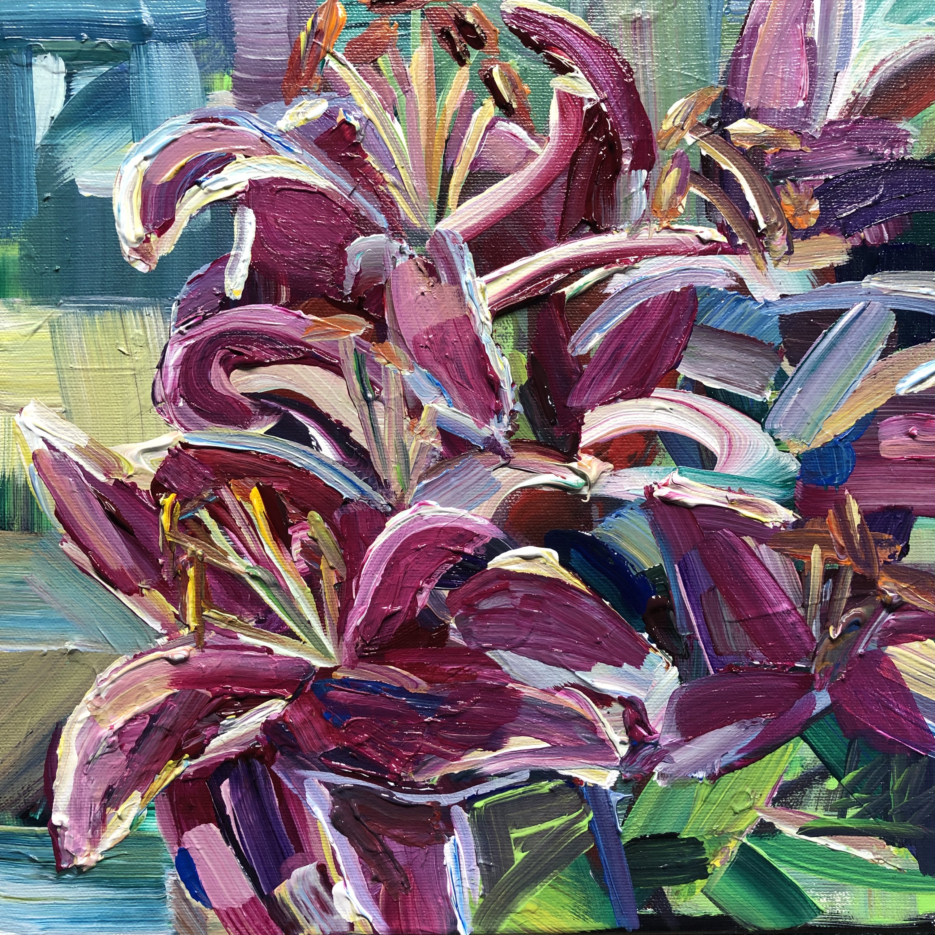 magentalilies_12x12_acrylic_375_framed