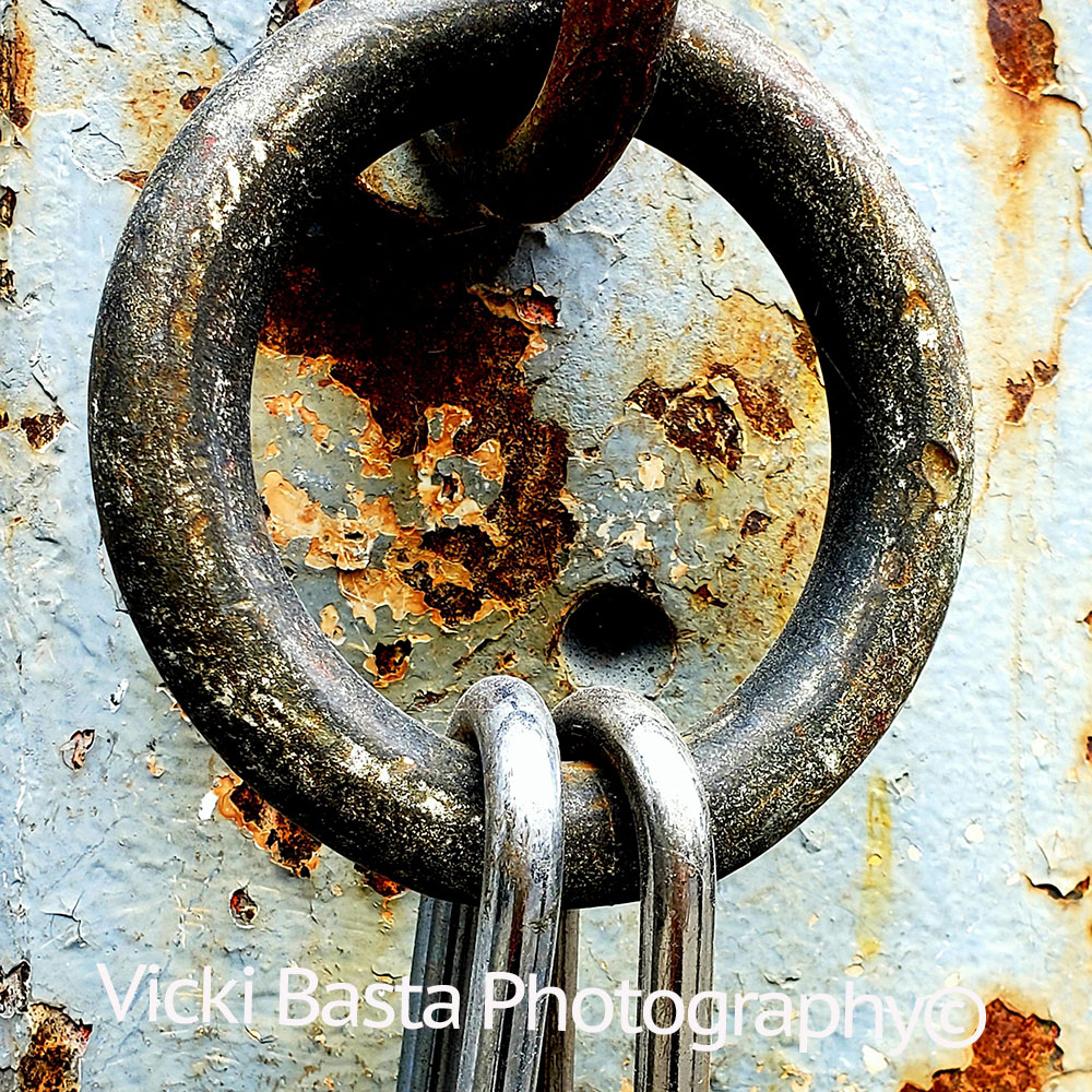 Metal Loop w Peeling Rust Med Logo