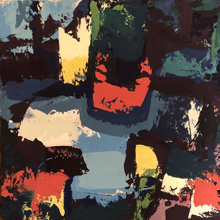 "Airmail" Mixed Media on wood